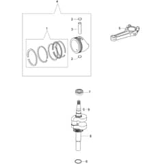 LR 53 PK (K650) -  - Efco Rotary Mower Crankshaft and piston Diagram