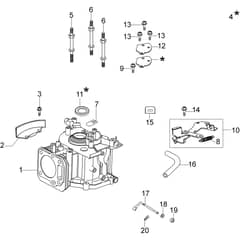 LR 53 PK (K650) -  - Efco Rotary Mower Cylinder and crankase Diagram