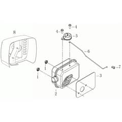 LR 53 TK ALL ROAD EXA 4 (K805) -  - Efco Rotary Mower Muffler Diagram
