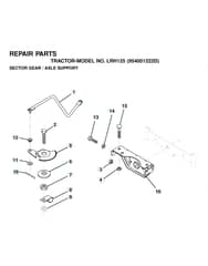 Husqvarna Lrh125 - Sector Gear & Axle Support