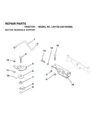 Husqvarna Lrh130 - Sector Gear & Axle Support