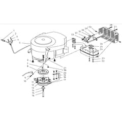 Cobra LT102HR2L - Tractor Jan 2024 from build 2312- only Engine Diagram