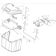 Cobra LT102HRL 2023 - Tractor Apr 2023 Grass Catcher Diagram