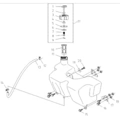 Cobra LT108HSL 2023 - Tractor Apr 2023 Fuel Tank Assy Diagram
