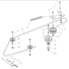 Cobra LT108HSL 2023 - Tractor Apr 2023 Transmission Assembly Diagram