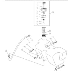 Cobra LT108HSL 2024 - Tractor Jan 2024 from build 2312- only Fuel Tank Assy Diagram