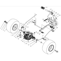 Cobra LT108HSL 2024 - Tractor Jan 2024 from build 2312- only Hydraulic Axle Shift Brake Diagram
