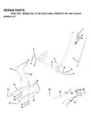 Husqvarna Lt120 - Mower Lift & Deck Lift