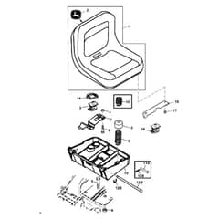 John Deere LT170 - PC9073 - Seat - ST605707