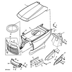 John Deere LT170 - PC9073 - Hood - ST605708
