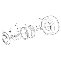 John Deere LT190 - PC9332 - Rear Wheels - ST594538