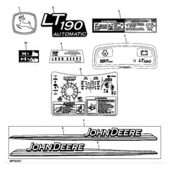 John Deere LT190 - PC9332 - Labels - ST594574