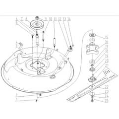 Cobra LT62HRL 2023 - Tractor Jul 2023 Deck Diagram