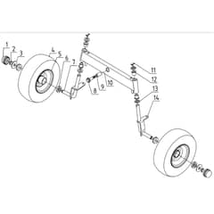 Cobra LT62HRL 2024 - Tractor Jan 2024 from build 2312- only Front Axle Diagram