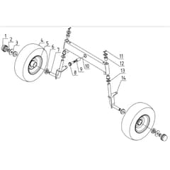 Cobra LT62MRL 2023 - Tractor Jul 2023 Front Axle Diagram
