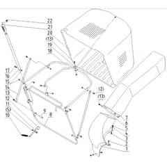 Cobra LT62MRL 2023 - Tractor Jul 2023 Grass Catcher Diagram