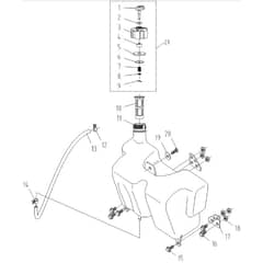Cobra LT86HRL 2023 - Tractor Apr 2023 Fuel Tank Assy Diagram