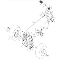 Cobra LT86MRL 2023 - Tractor Apr 2023 Mechanical Pedal Assy Diagram