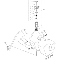 Cobra LT86MRL 2024 - Tractor Jan 2024 from build 2312- only Fuel Tank Assy Diagram