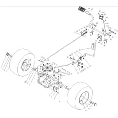 Cobra LT86MRL 2024 - Tractor Jan 2024 from build 2312- only Mechanical Axle Shift Brake Diagram