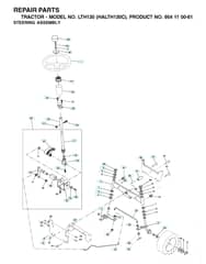 Husqvarna Lth130 - Steering