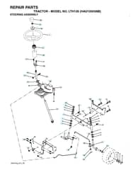 Husqvarna Lth135 - Steering