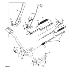 John Deere LTR180 - PC9156 - Brake Pedal ( - 035000) - ST594065