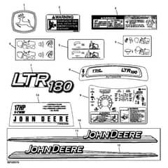 John Deere LTR180 - PC9156 - Labels - ST594090