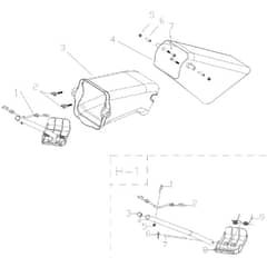 Cobra LTX102HR2L - Tractor Jan 2025 Chute and Mulch Diagram