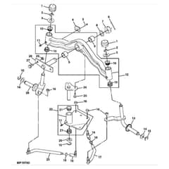 John Deere LX277 - PC2718 - Front Axle ( - 060000) - ST580333
