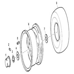John Deere LX277 - PC2718 - Rear Wheels - ST580346