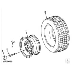John Deere LX280 - PC9329 - Rear Wheels - ST594252
