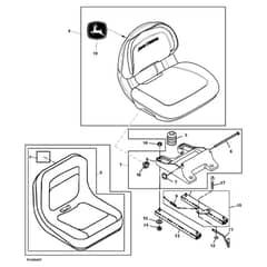 John Deere LX280 - PC9329 - Seat - ST594256