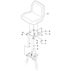 McCulloch M105-97F - 967206801 - 2013-01 - Seat Parts Diagram