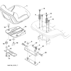 McCulloch M11577H - 96041021501 - 2011-08 - Seat Parts Diagram
