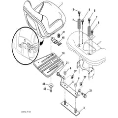 McCulloch M11577RB - 96041016502 - 2011-08 - Seat Parts Diagram