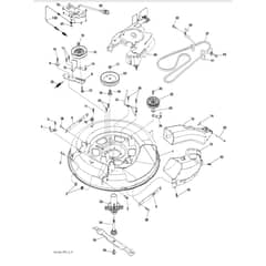 McCulloch M11577RB - 96051001101 - 2010-11 - Mower Deck - Cutting Deck Parts Diagram