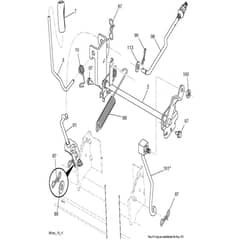 McCulloch M11577RB - 96051001101 - 2010-11 - Mower Lift - Deck Lift Parts Diagram
