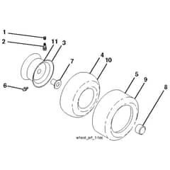 McCulloch M11577RB - 96051001102 - 2011-02 - Wheels and Tyres Parts Diagram