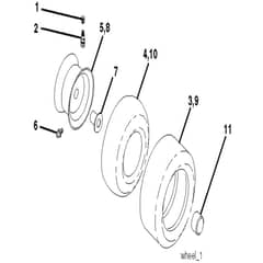 McCulloch M11597 - 96011023401 - 2007-03 - Wheels and Tyres Parts Diagram