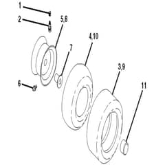 McCulloch M11597 - 96011023402 - 2007-01 - Wheels and Tyres Parts Diagram