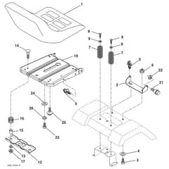 McCulloch M11597 - 96011023407 - 2010-07 - Seat Parts Diagram