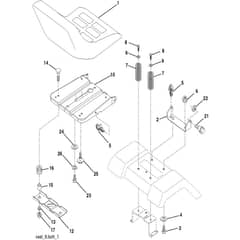 McCulloch M11597 - 96011023701 - 2009-04 - Seat Parts Diagram