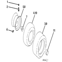 McCulloch M11597 - 96011023701 - 2009-04 - Wheels and Tyres Parts Diagram