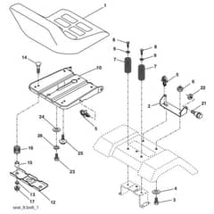 McCulloch M11597 - 96011023702 - 2010-03 - Seat Parts Diagram