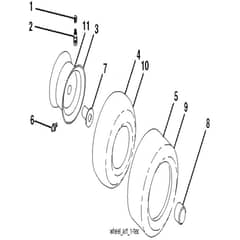 McCulloch M11597 - 96041026602 - 2012-08 - Wheels and Tyres Parts Diagram