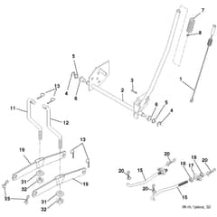 McCulloch M12538 - 96011030300 - 2011-09 - Mower Lift - Deck Lift Parts Diagram