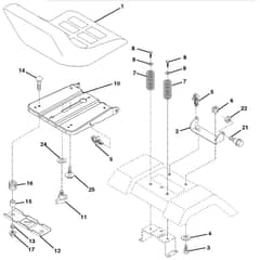McCulloch M12592RB - 96061016201 - 2008-08 - Seat Parts Diagram