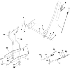 McCulloch M12592RB - 96061016202 - 2008-05 - Mower Lift - Deck Lift Parts Diagram