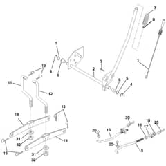 McCulloch M12592RB - 96061016902 - 2008-06 - Mower Lift - Deck Lift Parts Diagram